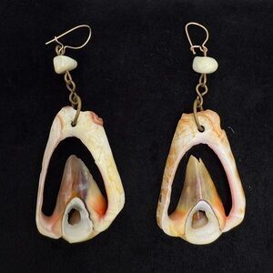 Carved Shell Earrings